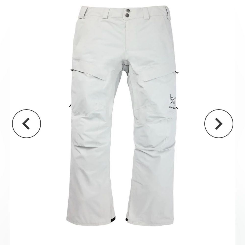 Mens AK Burton Swash gore Tex pant size large gray cloud new